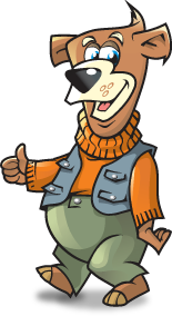 Arvee, the Vista Resorts mascot.